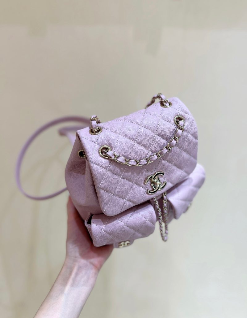 24a duma backpack purple caviar leather light gold hardware