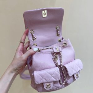 24a duma backpack purple caviar leather light gold hardware