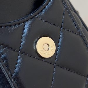 Chanel 24K Special Edition Camera 24cm Bag Black Sheepskin