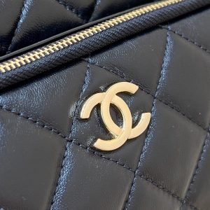 Chanel 24K Special Edition Camera 24cm Bag Black Sheepskin