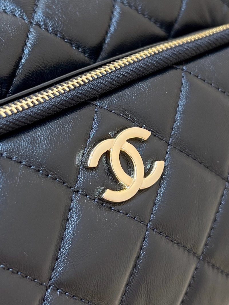 Chanel 24K Special Edition Camera 24cm Bag Black Sheepskin