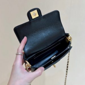 img_f3c7fd90_20241025_i1729821437_1741_4_jpg CC24K Mini Handle Flap Bag 16cm Black Caviar Light GHW
