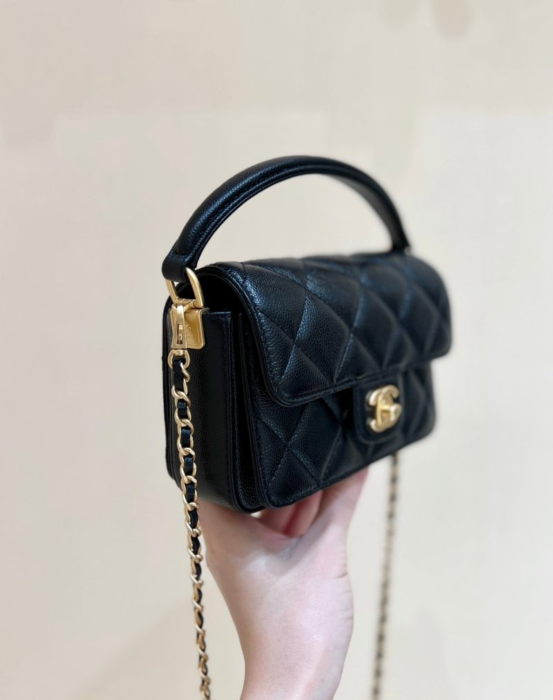 img_f3c7fd90_20241025_i1729821437_519_2_jpg CC24K Mini Handle Flap Bag 16cm Black Caviar Light GHW
