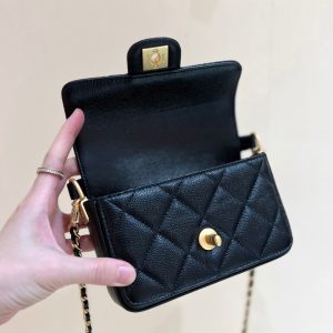 img_f3c7fd90_20241025_i1729821437_6149_7_jpg CC24K Mini Handle Flap Bag 16cm Black Caviar Light GHW