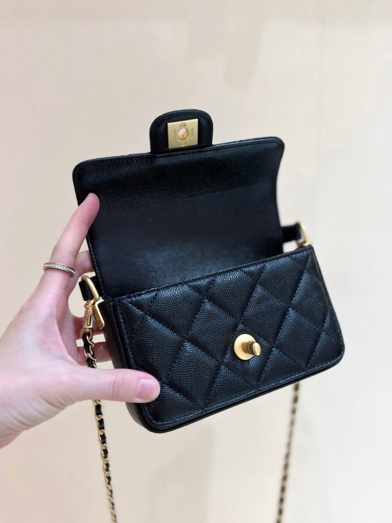 img_f3c7fd90_20241025_i1729821437_6149_7_jpg CC24K Mini Handle Flap Bag 16cm Black Caviar Light GHW