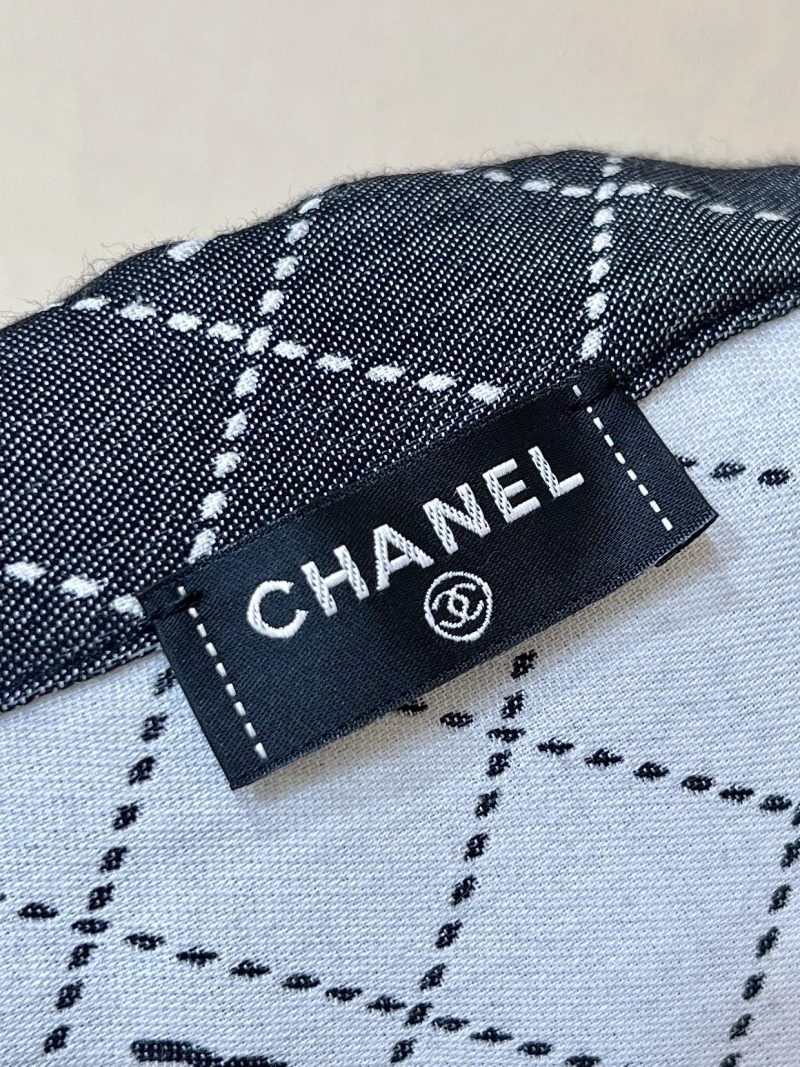 CC 24P Holiday Beach Backpack Black White Silk Fabric