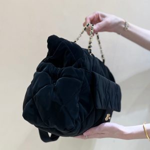 Chanel 24N Coco Neige Handbags Black Velvet 256069