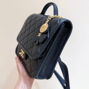 CC 25s Backpack 22 black calfskin