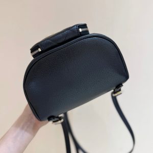 Chanel 2025 Affinity Backpack Black Gold Caviar Leather 343094