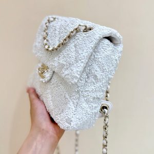 Chanel 2025 Backpack White Sequin Lambskin 346043