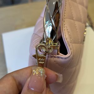 CC Handle Vintage Bag 19cm Pink Caviar 277777 GHW