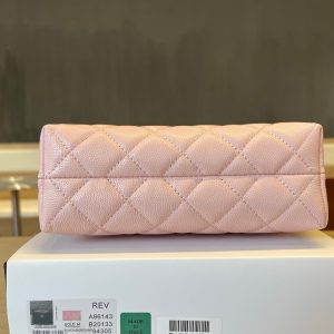 CC Handle Vintage Bag 19cm Pink Caviar 277777 GHW