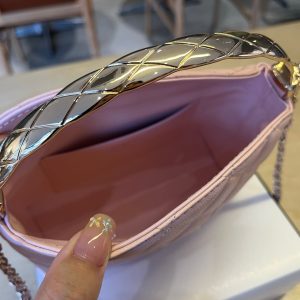 CC Handle Vintage Bag 19cm Pink Caviar 277777 GHW