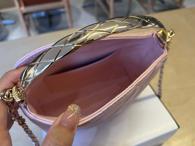 CC Handle Vintage Bag 19cm Pink Caviar 277777 GHW