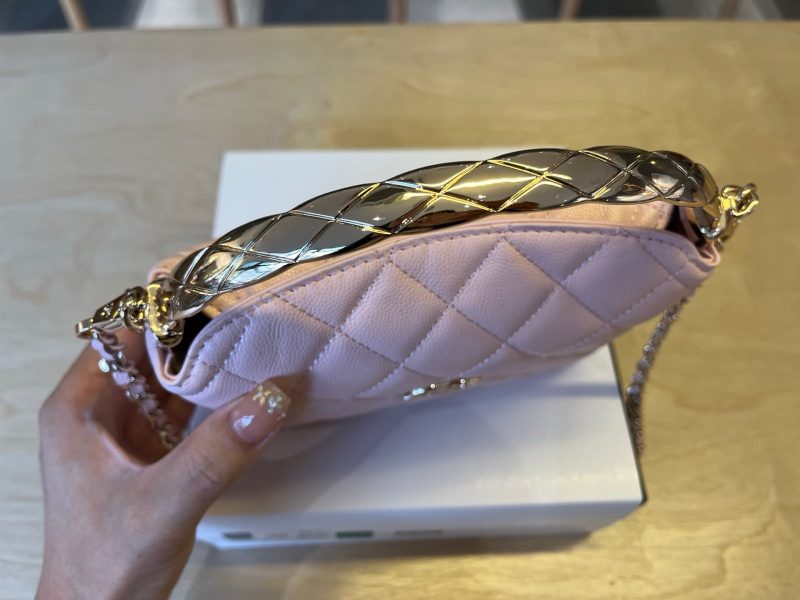 CC Handle Vintage Bag 19cm Pink Caviar 277777 GHW