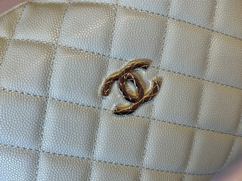 CC Handle Vintage Bag 19cm Mint Green Caviar 277776 GHW