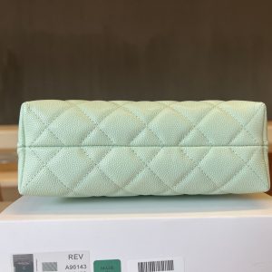 CC Handle Vintage Bag 19cm Mint Green Caviar 277776 GHW