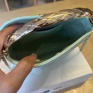 CC Handle Vintage Bag 19cm Mint Green Caviar 277776 GHW