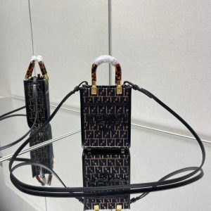 img_f6bf40bb_20231118_i1700290366_8387_6_jpg MINI SUNSHINE 18 IN BROWN RAFFIA AND BLACK WOOL CALFSKIN TRIM