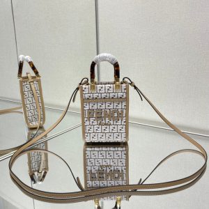 img_f6bf40bb_20231118_i1700290885_5416_3_jpg MINI SUNSHINE 18 IN WHITE WOOL AND CAMEL BROWN RAFFIA CALFSKIN TRIM