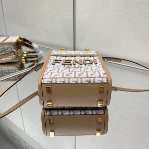 img_f6bf40bb_20231118_i1700290885_7100_5_jpg MINI SUNSHINE 18 IN WHITE WOOL AND CAMEL BROWN RAFFIA CALFSKIN TRIM