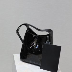 le 5a7 small 23cm black patent calfskin
