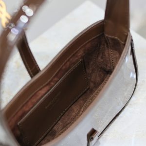 Le 5 a 7 19cm dark brown patent calfskin
