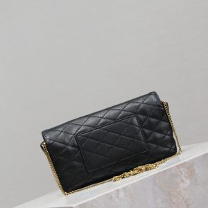 Gaby Phone Bag 19cm Black Quilted Leather GHW