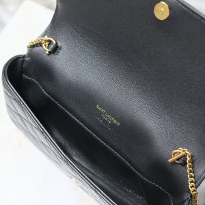 Gaby Phone Bag 19cm Black Quilted Leather GHW