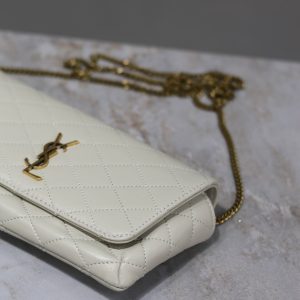 Gaby Phone Bag 19cm White Quilted Leather GHW