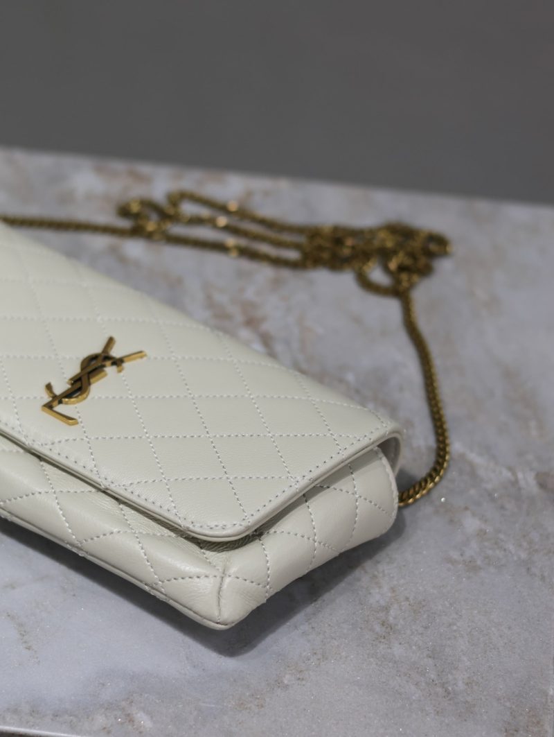 Gaby Phone Bag 19cm White Quilted Leather GHW