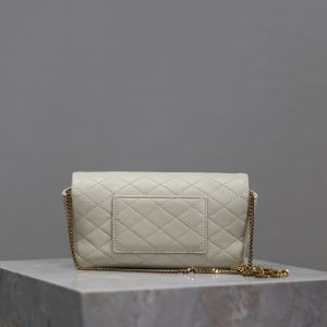 Gaby Phone Bag 19cm White Quilted Leather GHW