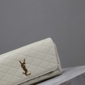 Gaby Phone Bag 19cm White Quilted Leather GHW