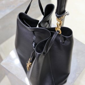 img_f8c0bdc9_20240924_i1727161615_3774_5_jpg POCHON BUCKET BAG 30 IN BLACK LAMBSKIN GOLD HARDWARE