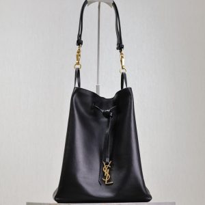 img_f8c0bdc9_20240924_i1727161615_3934_2_jpg POCHON BUCKET BAG 30 IN BLACK LAMBSKIN GOLD HARDWARE
