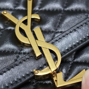 YSL Solferino Shoulder Bag Black Quited Lambskin