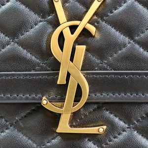 YSL Solferino Shoulder Bag Black Quited Lambskin