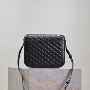YSL Solferino Shoulder Bag Black Quited Lambskin