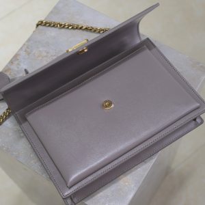 YSL Sunset Handbags 25cm Grey Cowhide