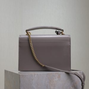 YSL Sunset Handbags 25cm Grey Cowhide