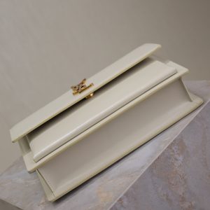 YSL Sunset Handbags 25cm White Cowhide