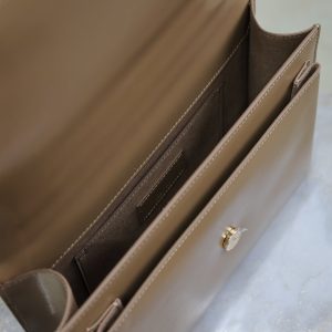 YSL Sunset Handbags 25cm Brown Cowhide