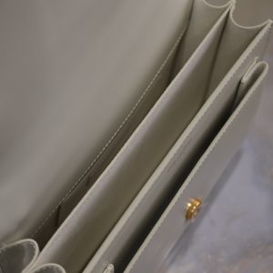 YSL Medium Sunset Shoulder Bag 22cm White Cowhide