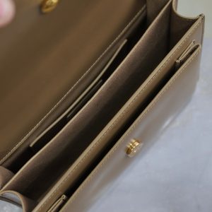 YSL Medium Sunset Shoulder Bag 22cm Brown Cowhide GHW