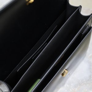 YSL Medium Sunset Shoulder Bag 22cm Black Cowhide GHW