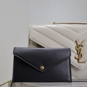 LOULOU SMALL 24 IN WHITE SHEEPSKIN GOLD HARDWARE