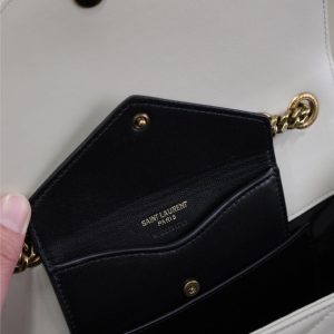 LOULOU MINI 20 IN WHITE SHEEPSKIN GOLD HARDWARE