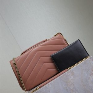 img_f8c0bdc9_20241224_i1735020767420_5042_0_4_jpg LOULOU MEDIUM 29 IN SALMON PINK SHEEPSKIN GOLD HARDWARE