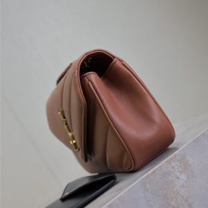 LOULOU SMALL 24 IN SALMON PINK SHEEPSKIN GOLD HARDWARE