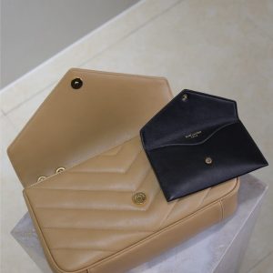 LOULOU MEDIUM 29 IN MILK TEA SHEEPSKIN GOLD HARDWARE